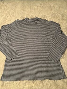 We The Free Men's Long Sleeve Stripe Crew - Light Blue & Gray